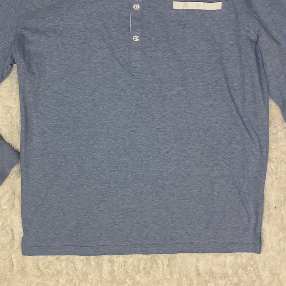 LOUIS CASTEL Men's Blue Long Sleeve Shirt - Picture 4 of 11